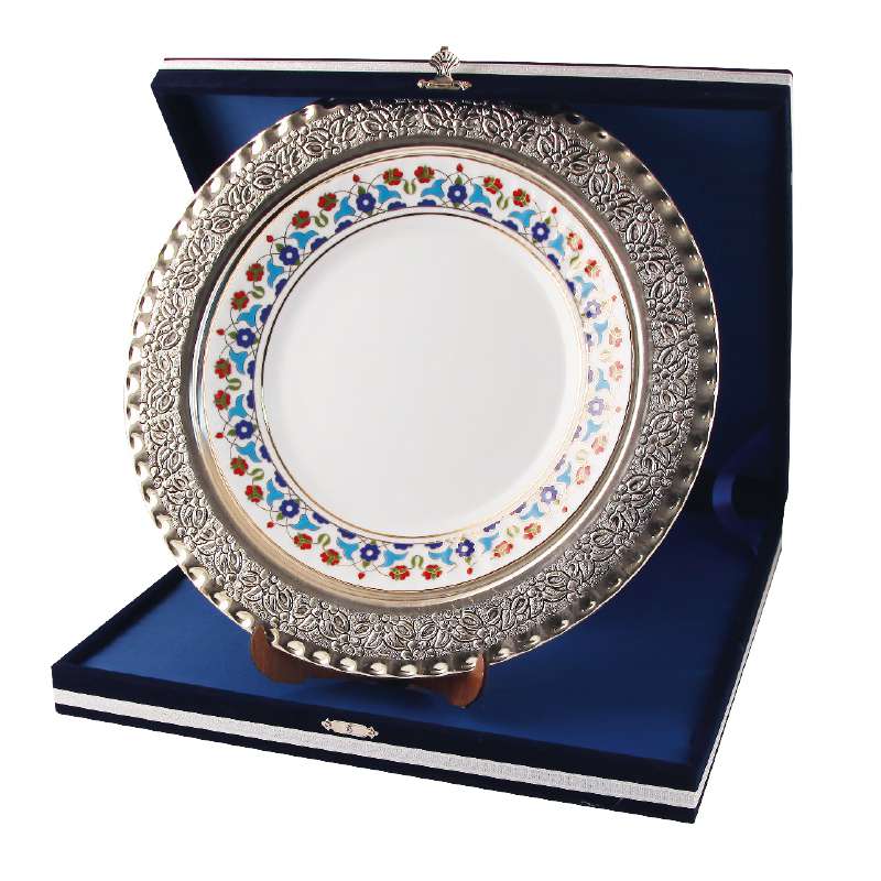 GPT-02 GÜMÜŞ İŞLEMELİ PLAKET TABAK